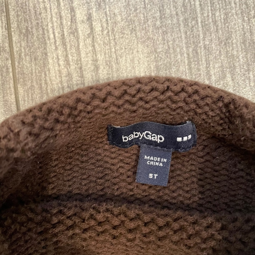 [SOLD] ❌ BABY GAP EUC Boys Sweater - red brown tan 5 Toddler - Picture 2 of 3